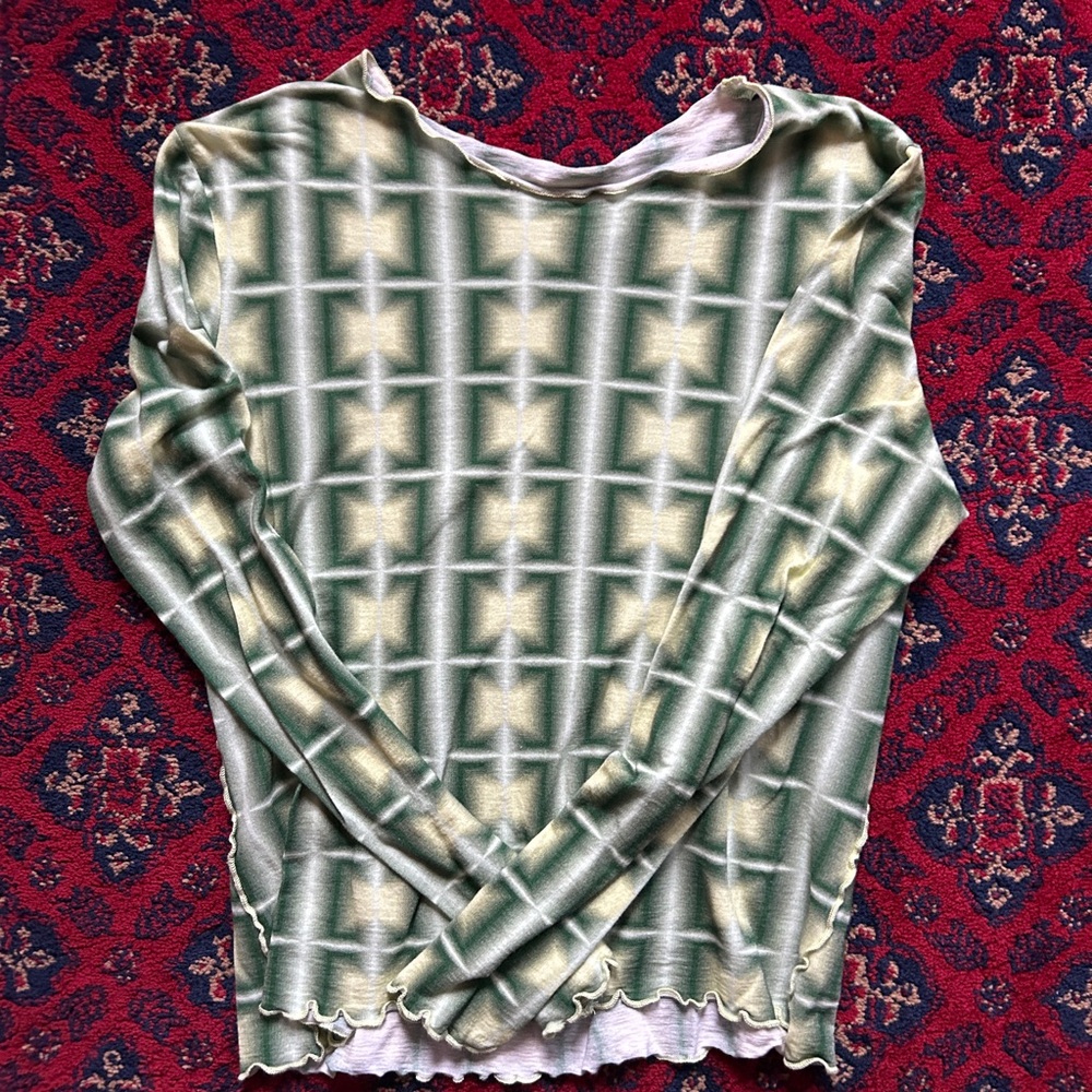 Paloma Wool Green Patterned Longsleeve